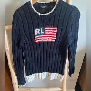 Ralph Lauren Jean Co American Flag Sweater